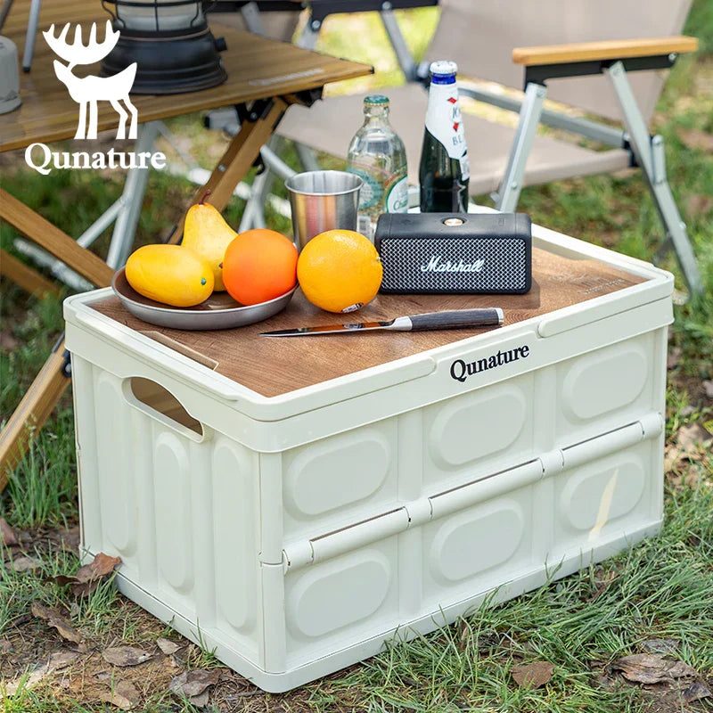 55L & 30L Folding Storage Box with Tabletop & Lid and Handle