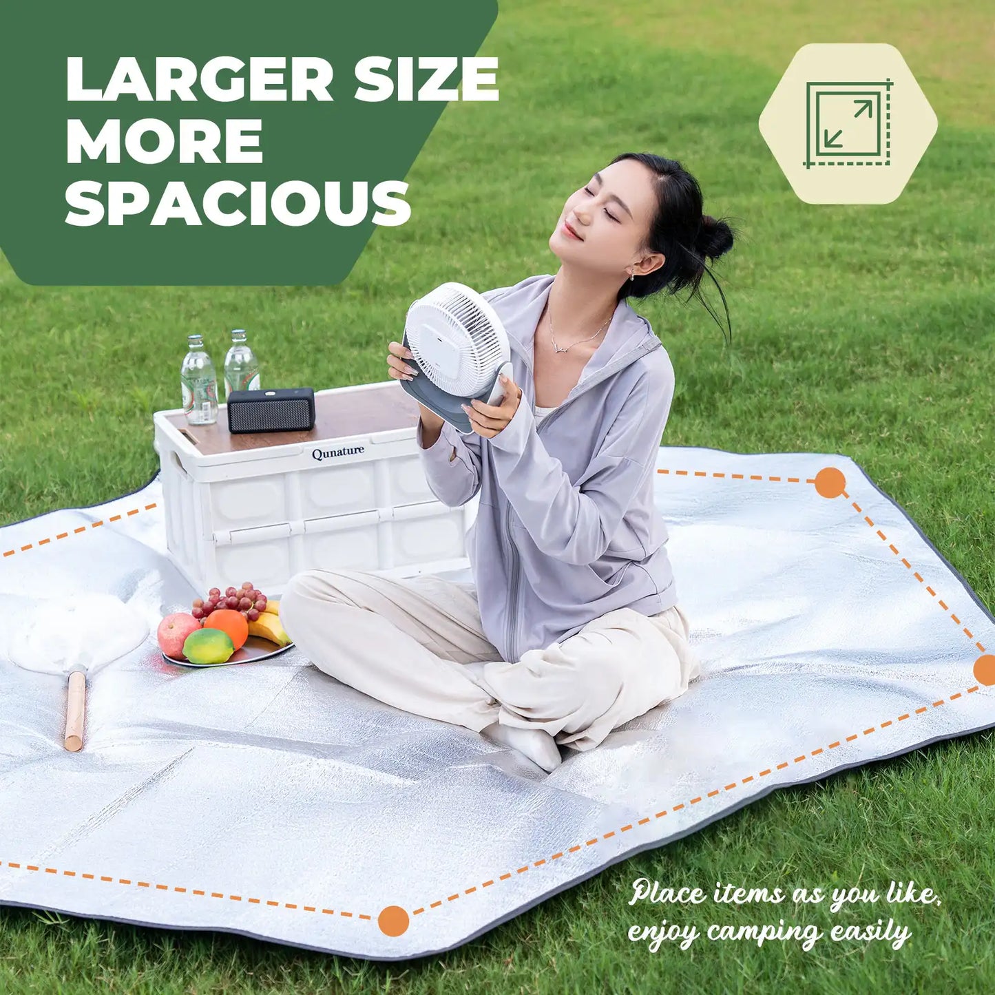 Double-Sided Aluminum Picnic Tent Mat Waterproof Camping Pad