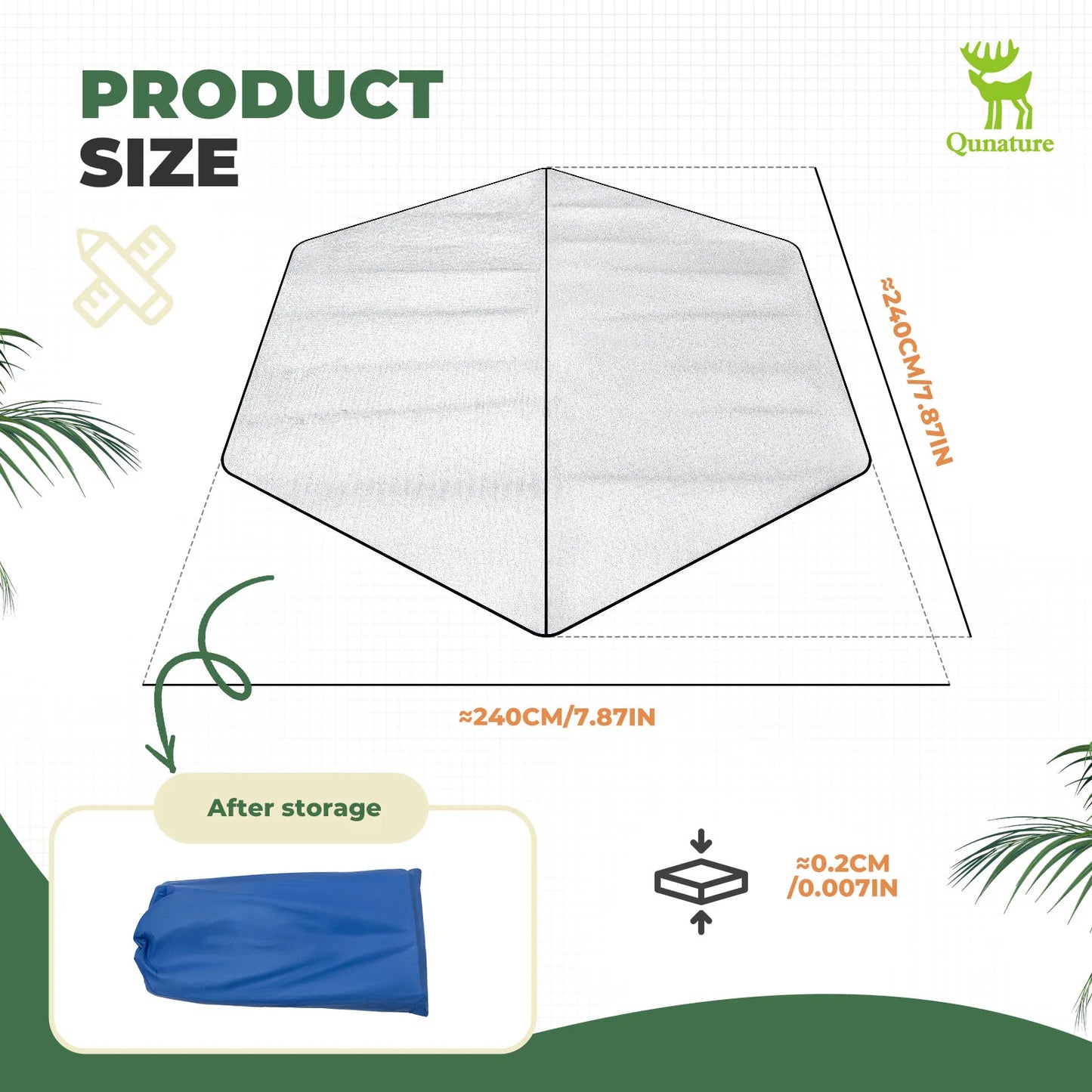 Double-Sided Aluminum Picnic Tent Mat Waterproof Camping Pad