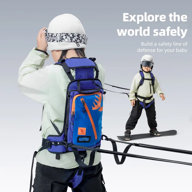 Ski Training Strap for Children, Adjustable Skiing and Snowboard Harness Trainer