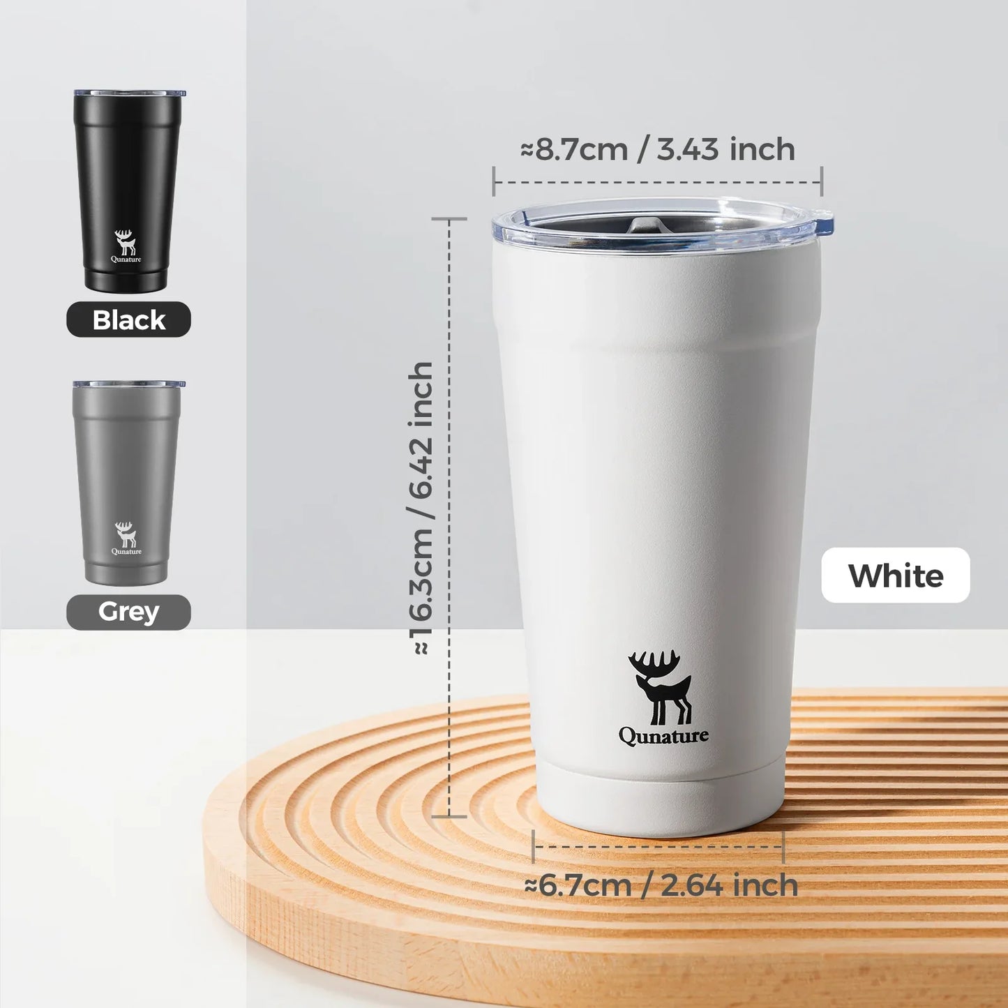 Stainless Steel Coffee Cup with Eco-Friendly Design, 6-Hour Thermal Performance for Hot & Cold Drinks