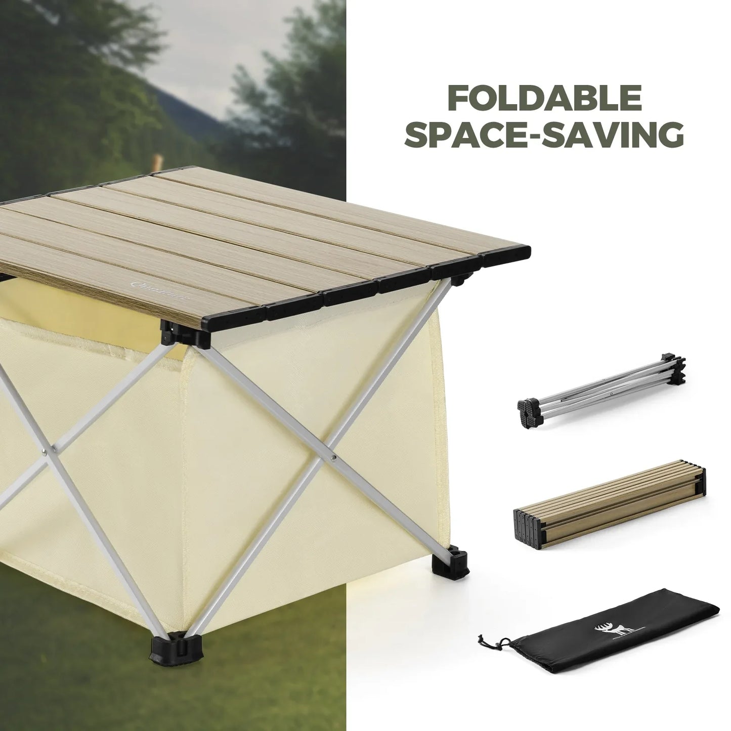 Lightweight Foldable Aluminum Table with Storage Bag