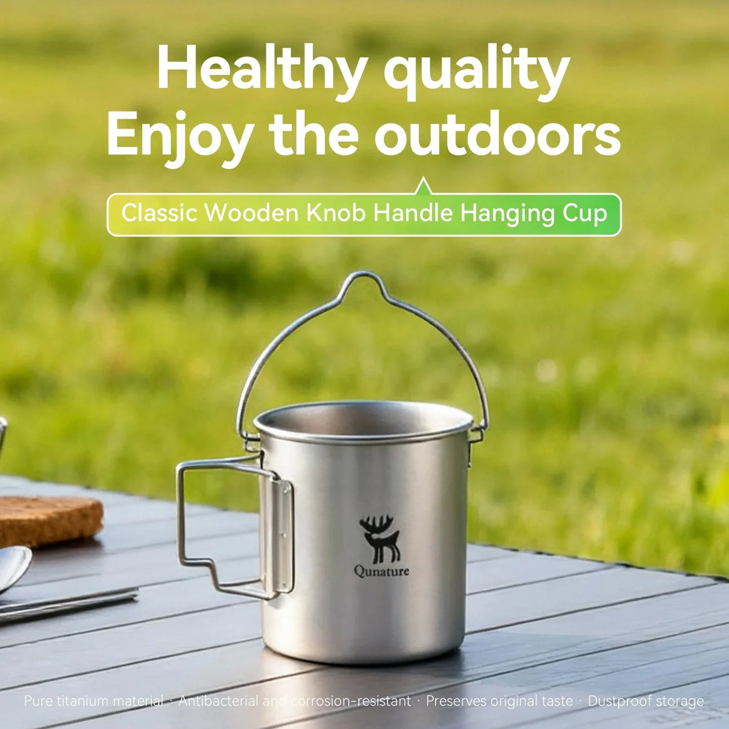 Ultralight Titanium Camping Mug 750 ml