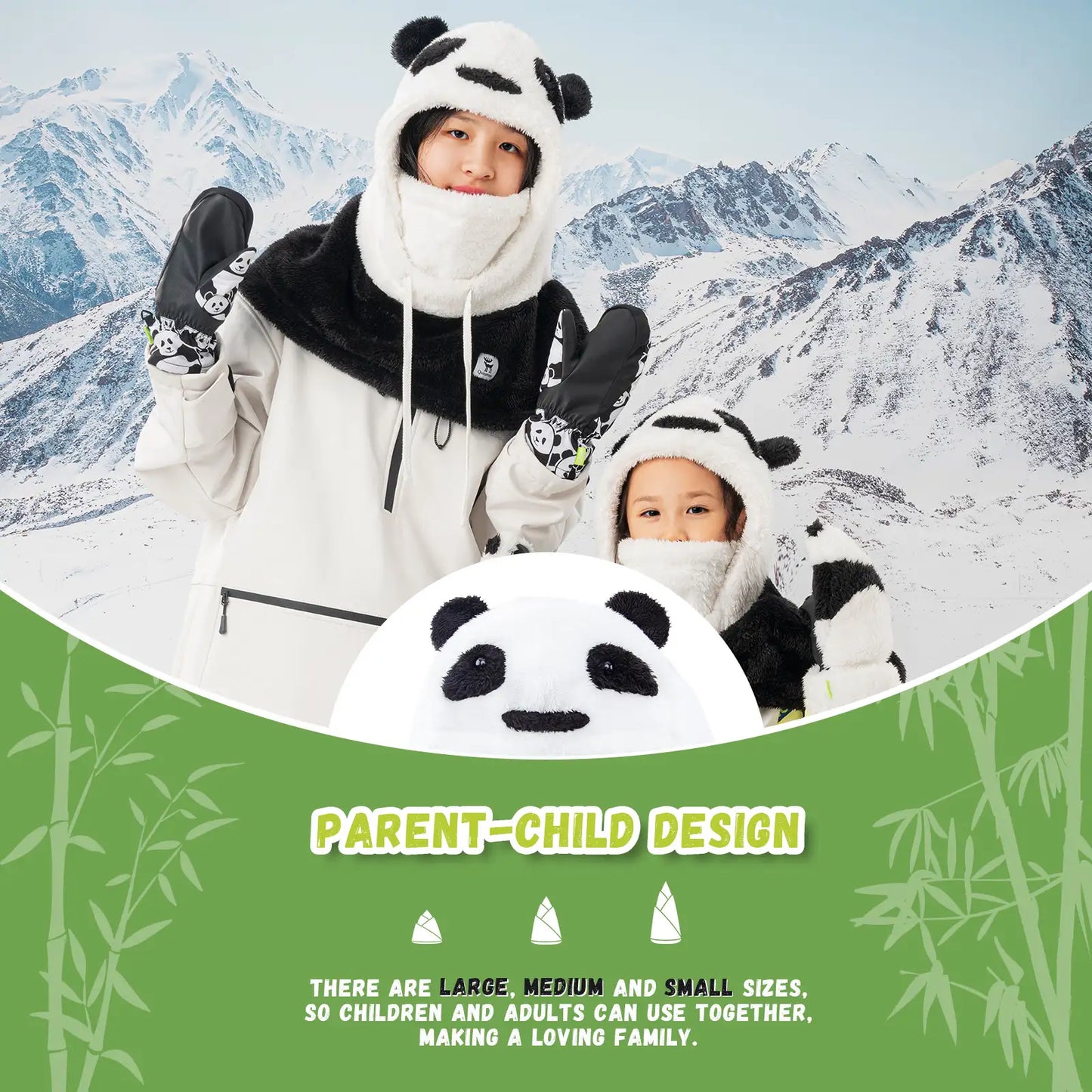 Panda Head Cover for Kids and Adults