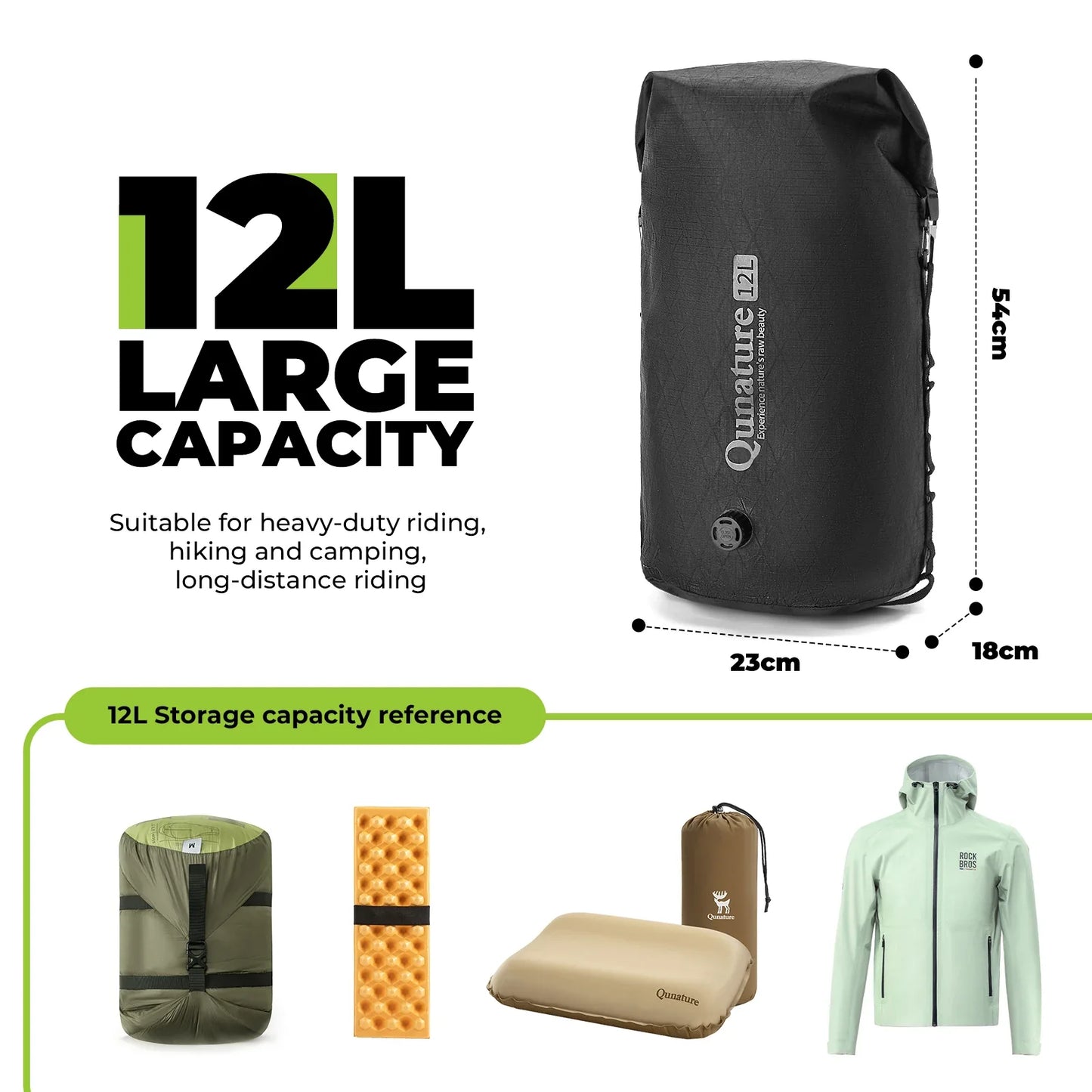 Waterproof Compression Bag for Bikepacking 6L/12L