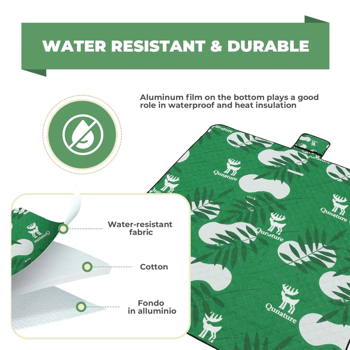 Outdoor Picnic Mat - Waterproof, Heat-Insulating, Spacious for 6-8 People