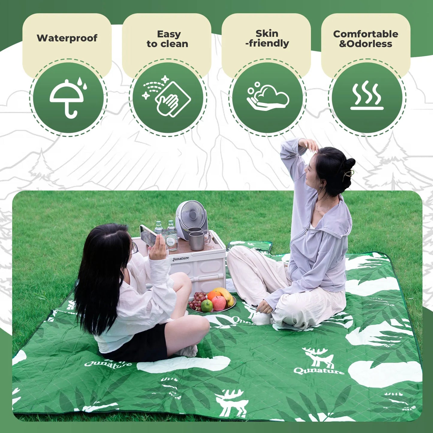 Outdoor Picnic Mat - Waterproof, Heat-Insulating, Spacious for 6-8 People