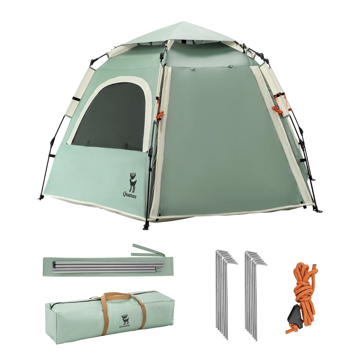 Quick Setup Hexagonal Tent UPF50+ Waterproof Lightweight