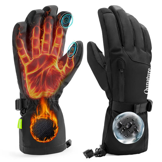 Waterproof Insulated Split-Finger Ski Gloves with Touchscreen Design