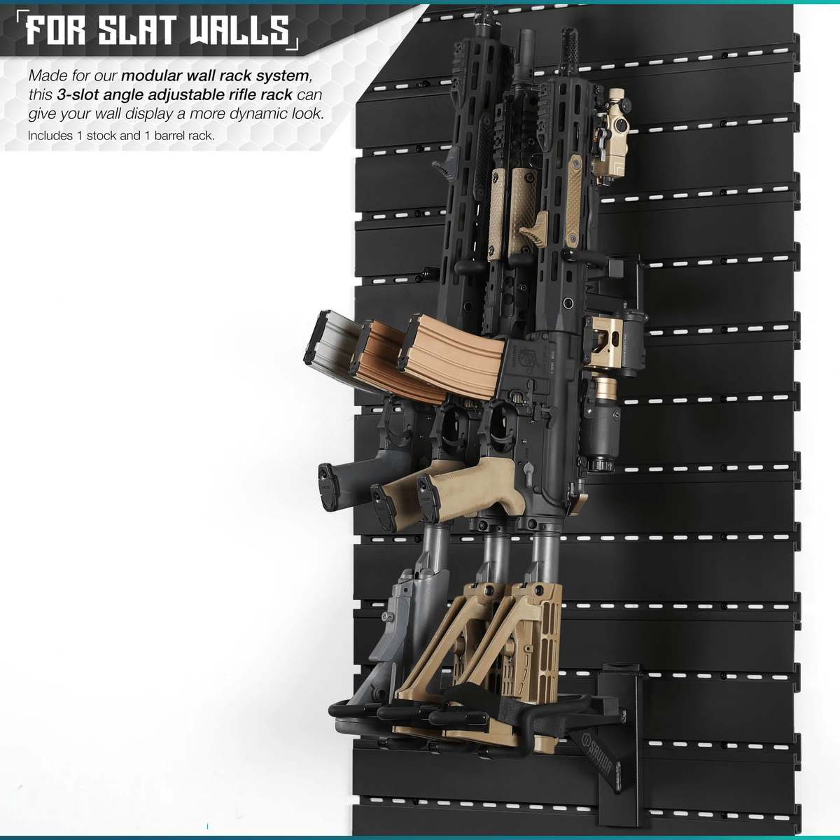 Modular Rifle Wall Rack Wall Rack System - Angle Adjustable Rifle Wall Rack – SCY-Dist.com