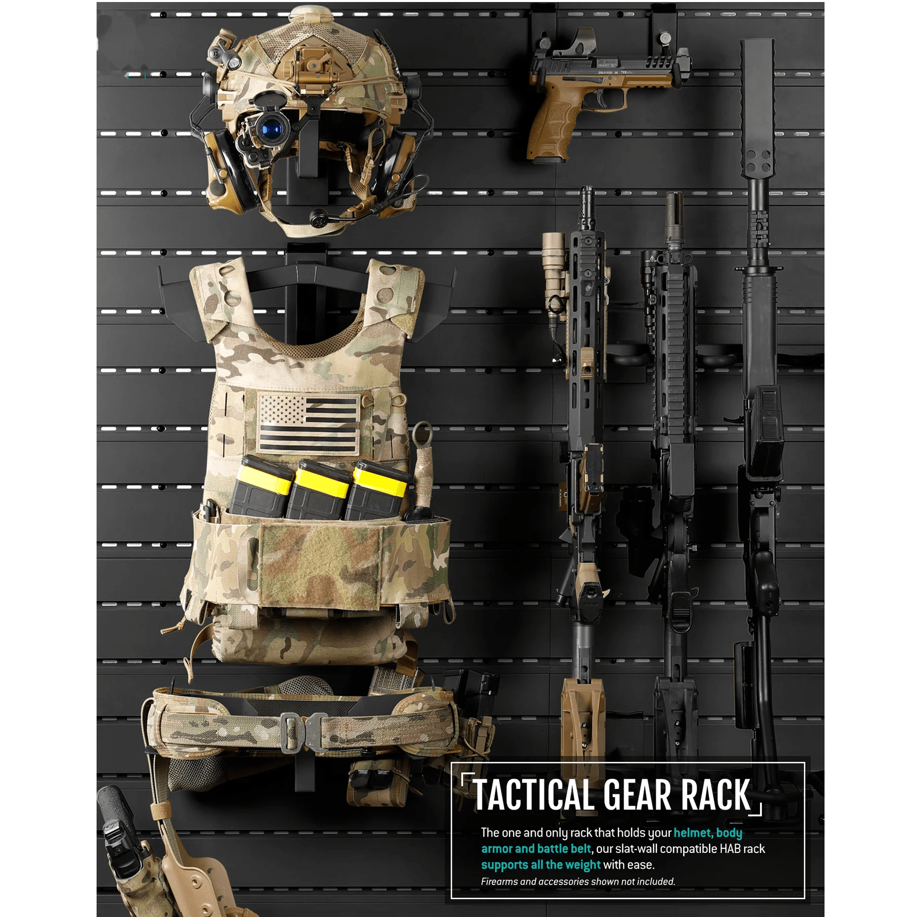 Gear Rack Army Wall Rack System - Tactical Gear Rack – SCY-Dist.com