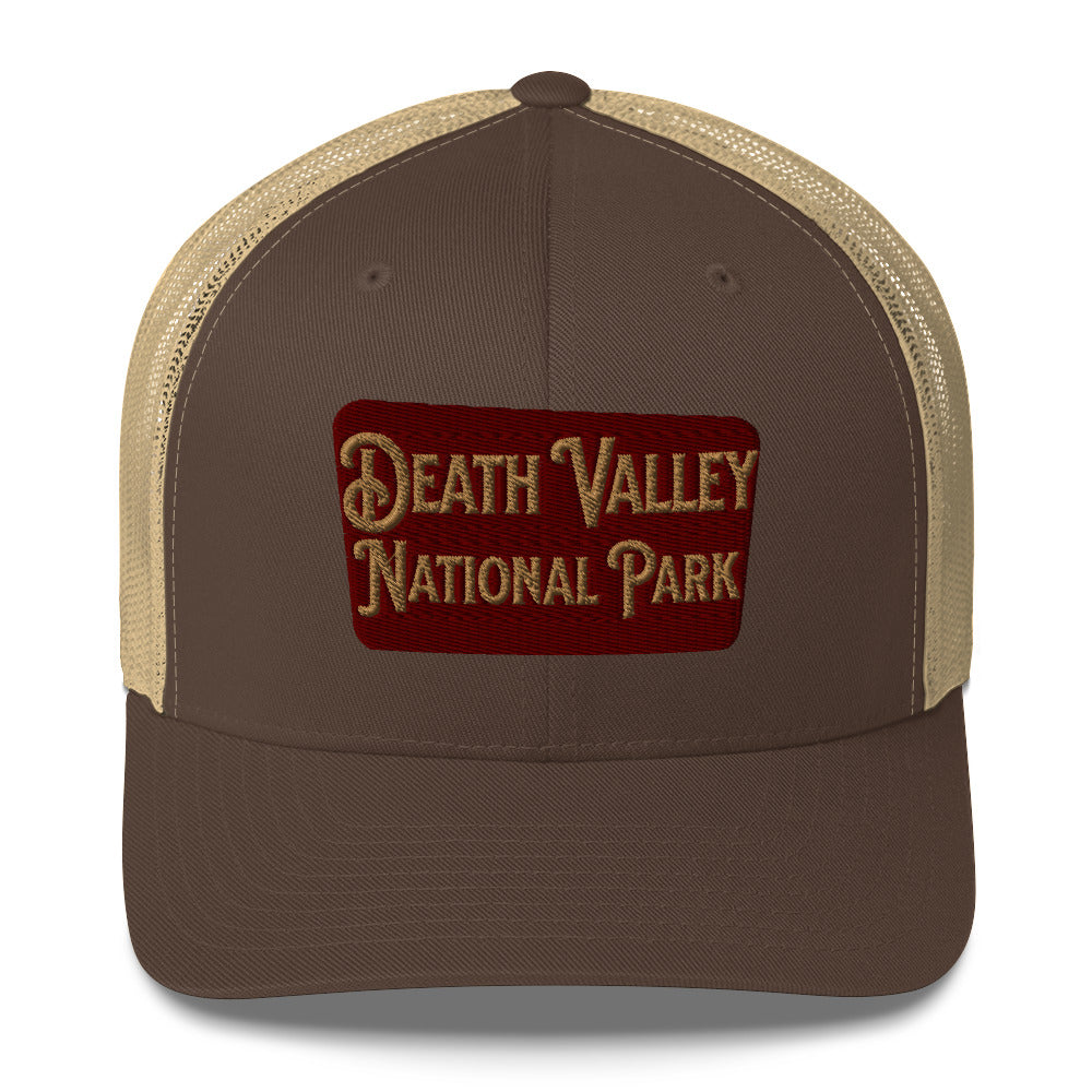 Death Valley National Park Sign Embroidered Trucker Cap
