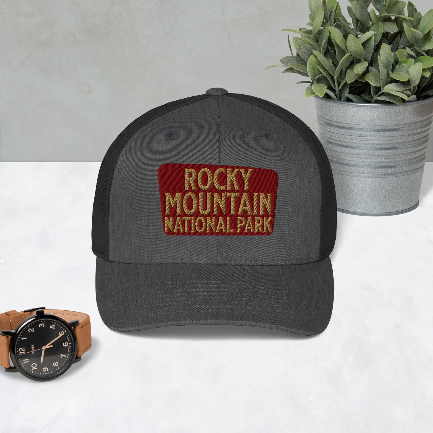 Rocky Mountain National Park Embroidered Trucker Hat