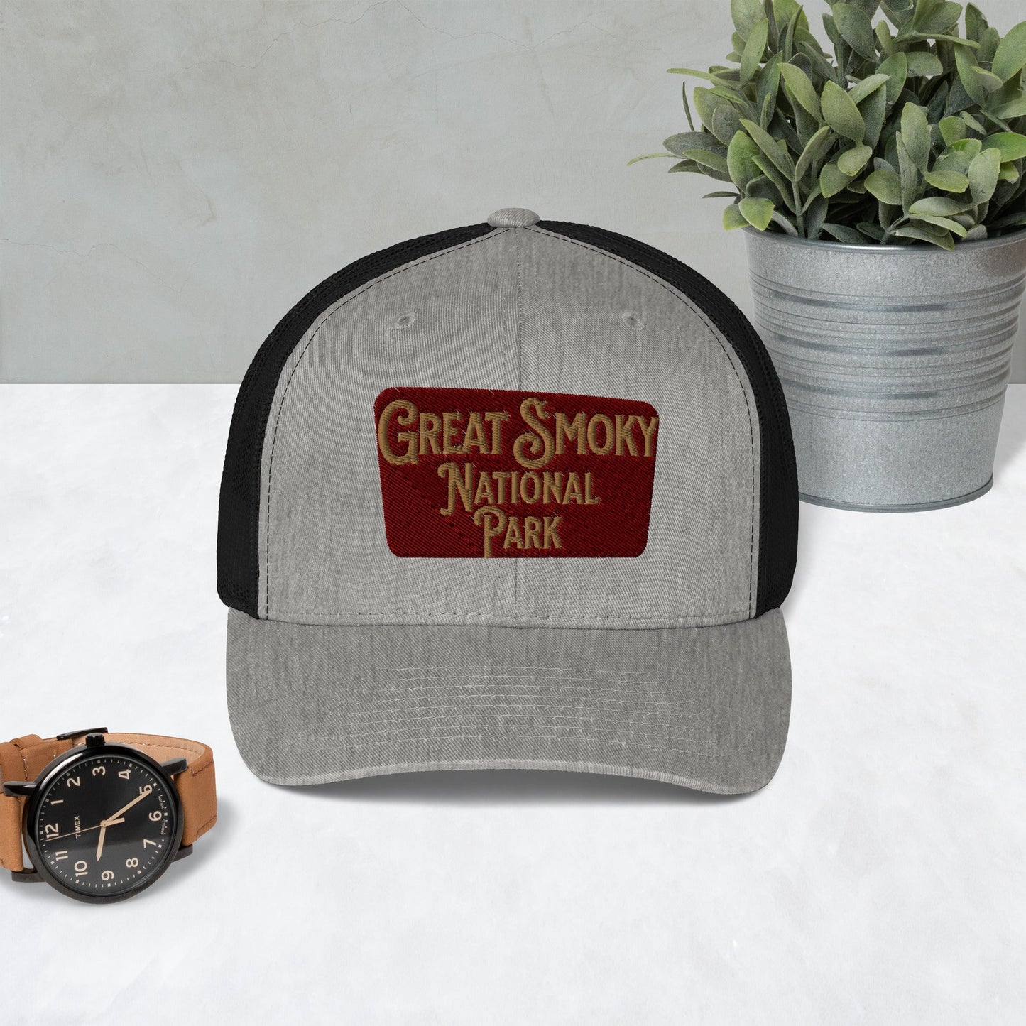 Great Smoky Mountains National Park Embroidered Trucker Hat