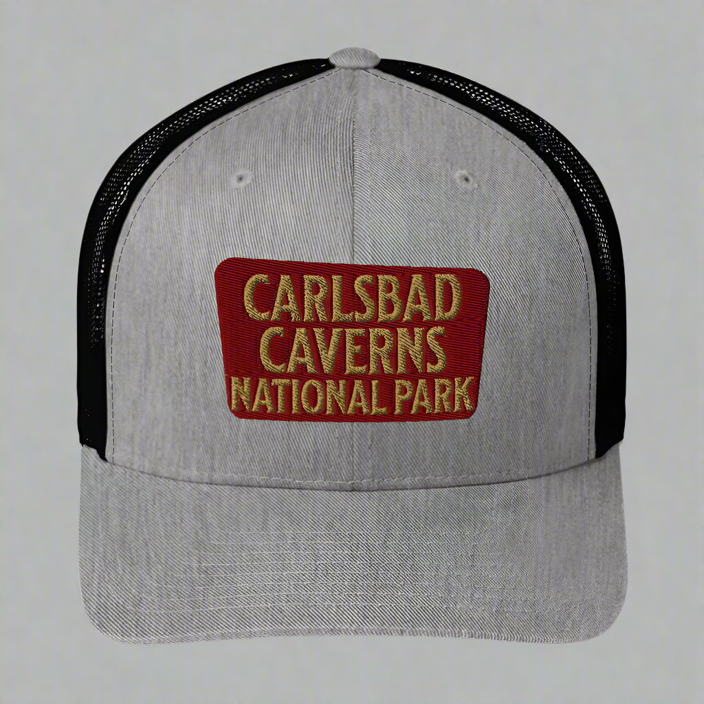 Carlsbad Caverns National Park Sign Embroidered Trucker Hat