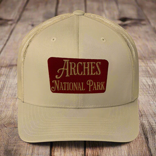 Arches Embroidered National Park Trucker Hat