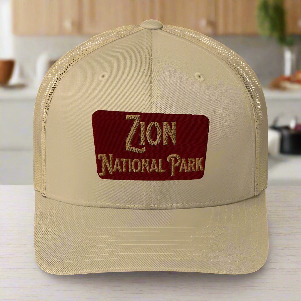 Zion National Park Sign Trucker Cap