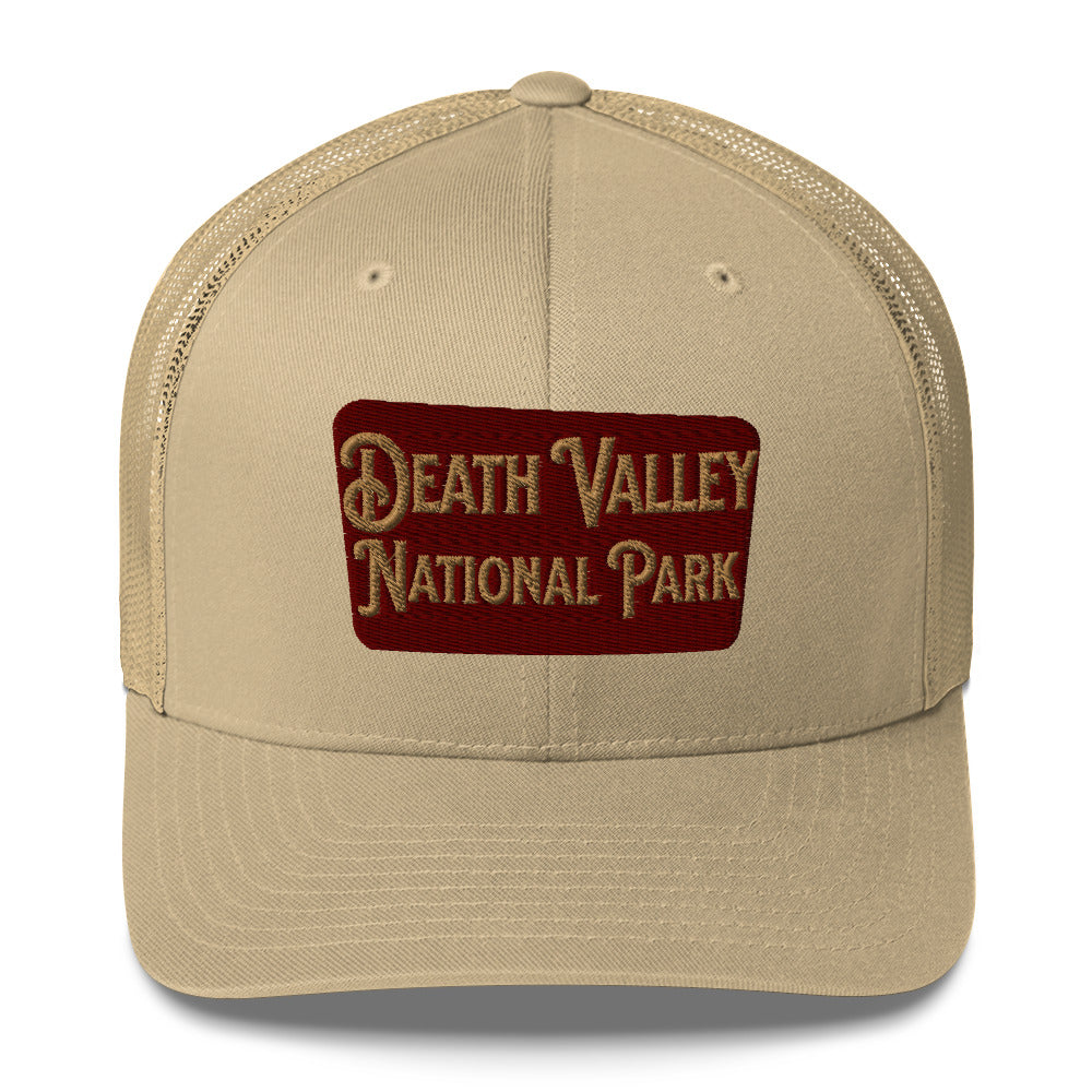 Death Valley National Park Sign Embroidered Trucker Cap