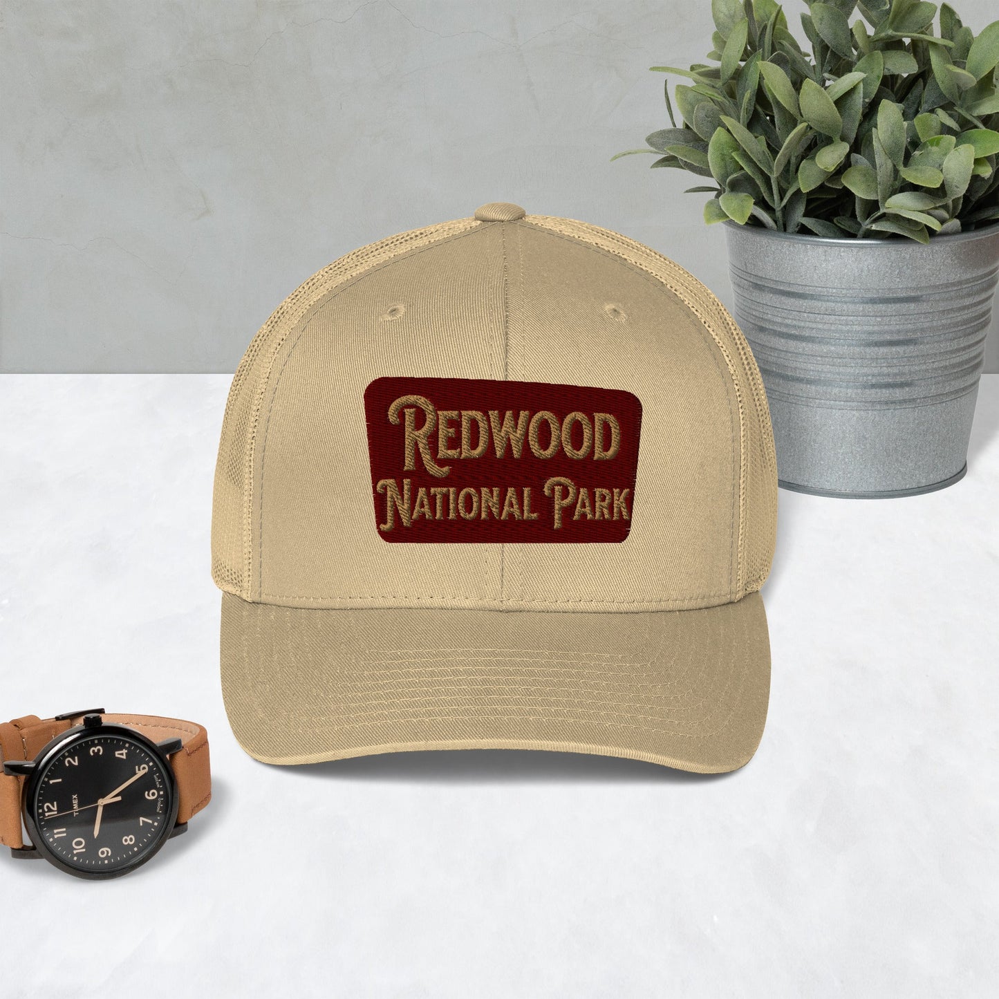 Redwood Embroidered National Park Trucker Hat