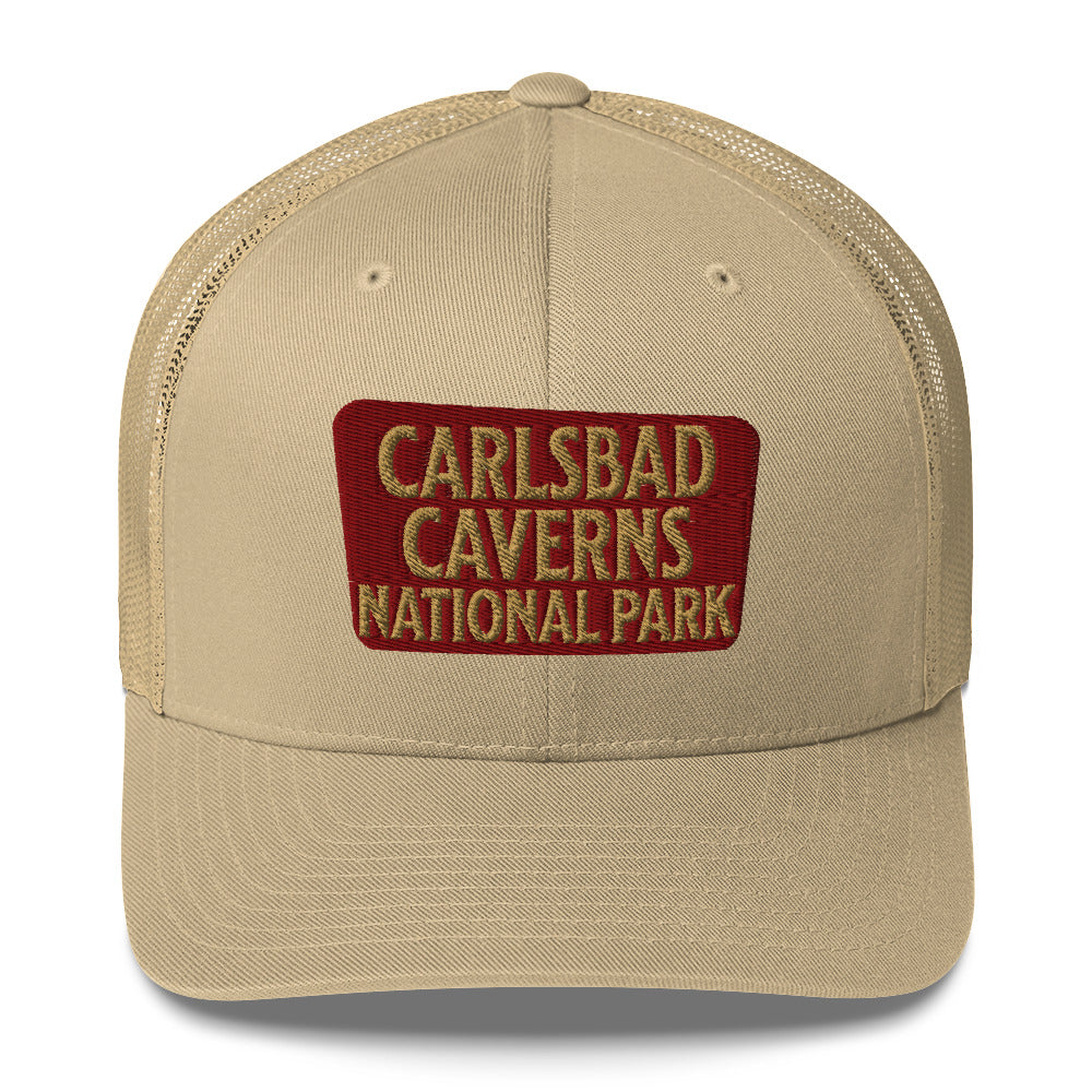 Carlsbad Caverns National Park Sign Embroidered Trucker Hat