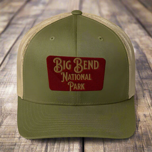 Big Bend Embroidered National Park Sign Trucker Hat