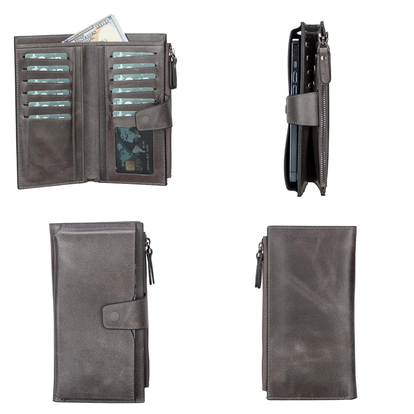 Riverton Women's Leather Wallet with Cell Phone Section