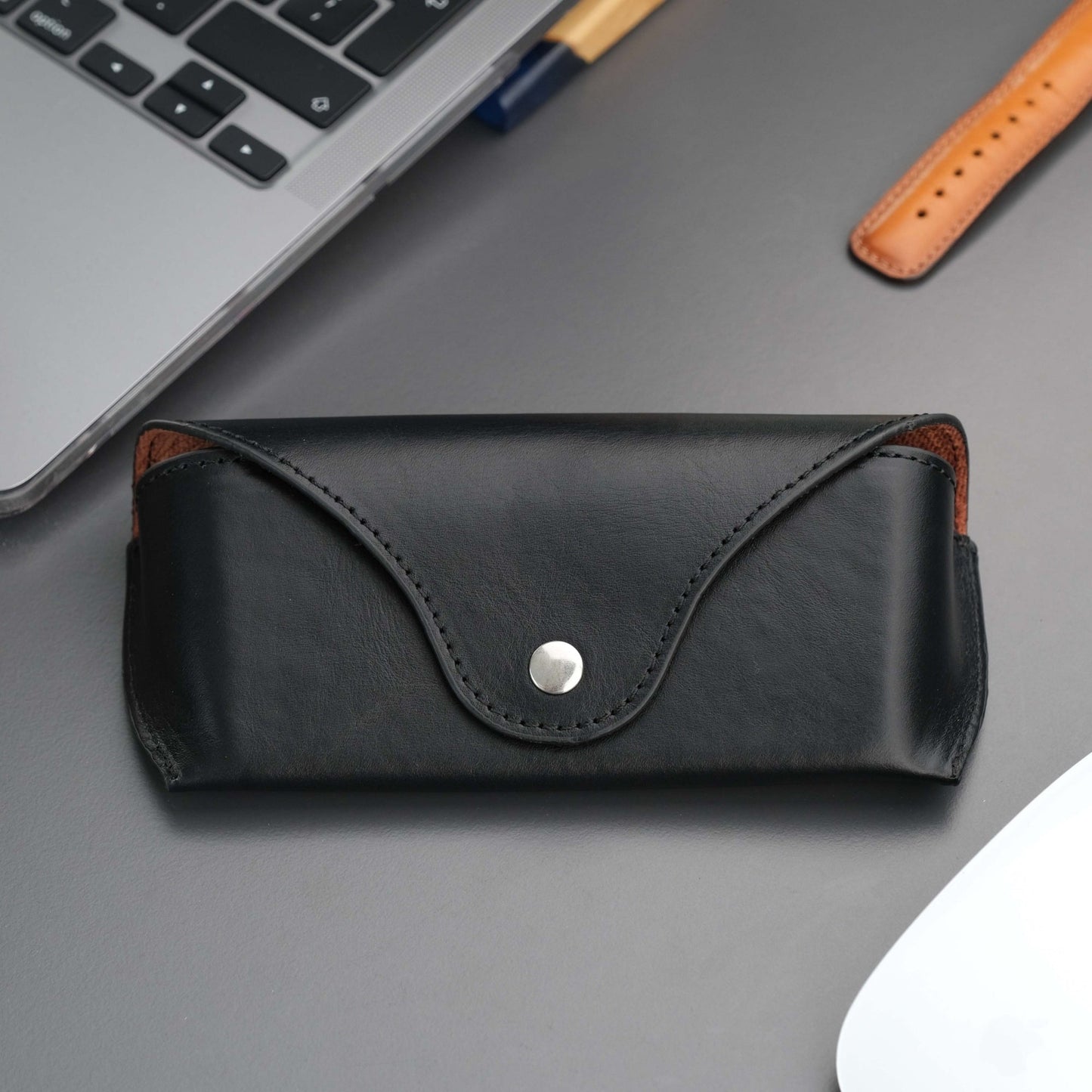 Rochester Full-Grain Leather Eyeglass Case