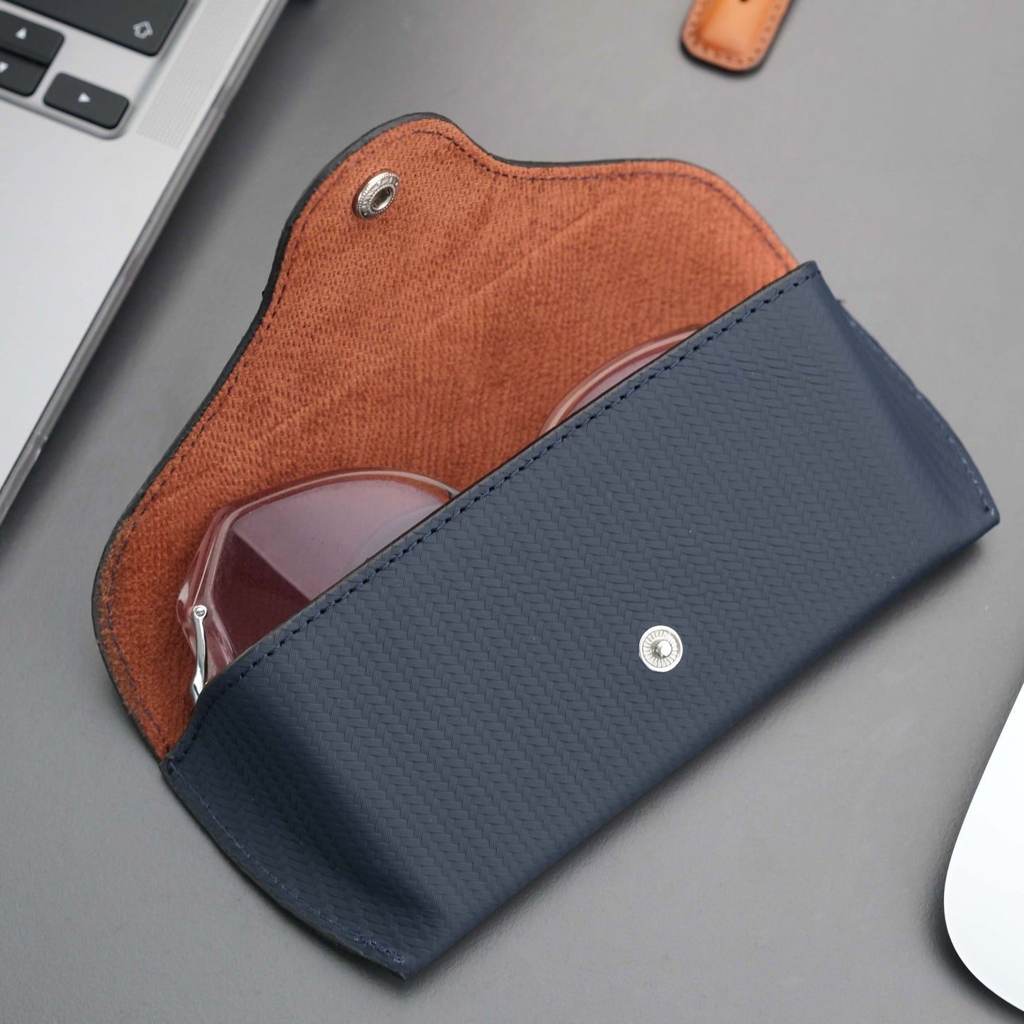 Rochester Full-Grain Leather Eyeglass Case