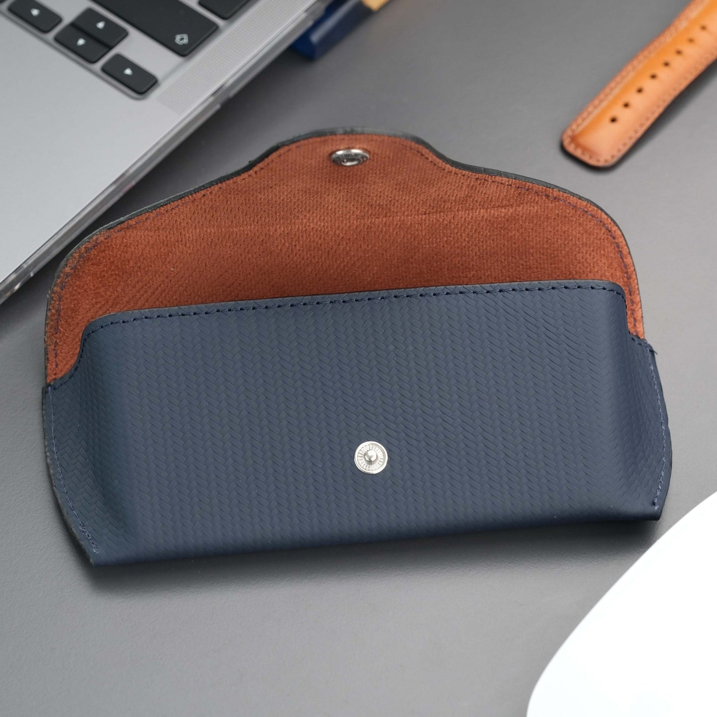 Rochester Full-Grain Leather Eyeglass Case