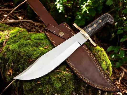 Bowie Knife Sheath D2 Steel Blade & Exotic Wood Handle