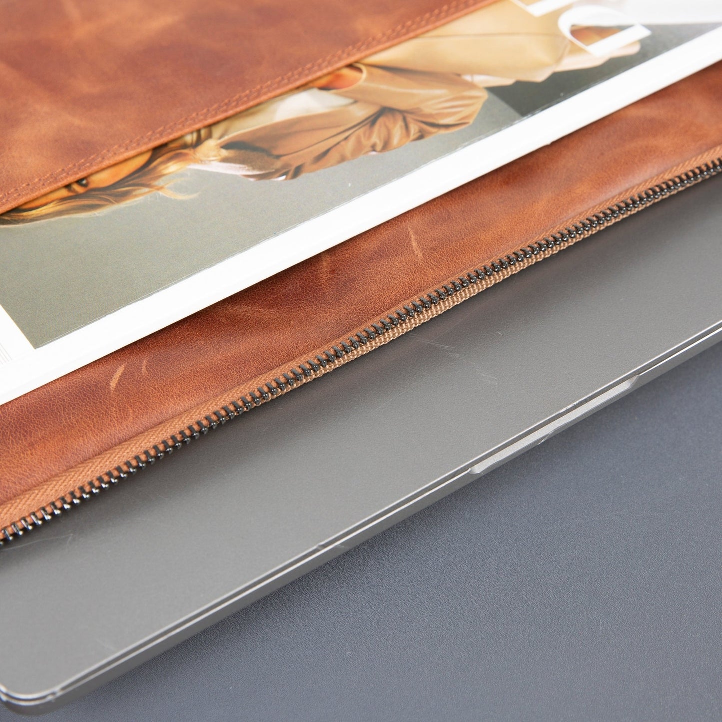 Seward Leather Laptop Bag with Shoulder Strap - MacBook Sleeve 14" & 16"