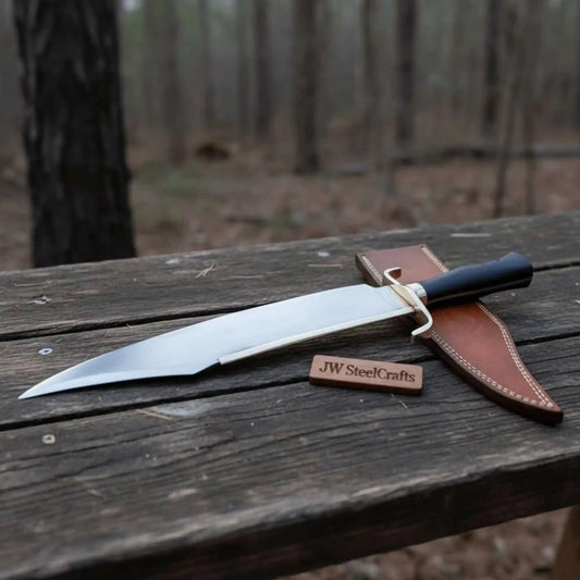 Sheffield Clip Point Bowie Knife Brass Spine Damascus or Polished Blade Exotic Handle