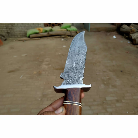 Sheffield Clip Point Bowie Knife High Polish Blade Handmade Fixed Blade Knife with Modern Handle JW SteelCrafts