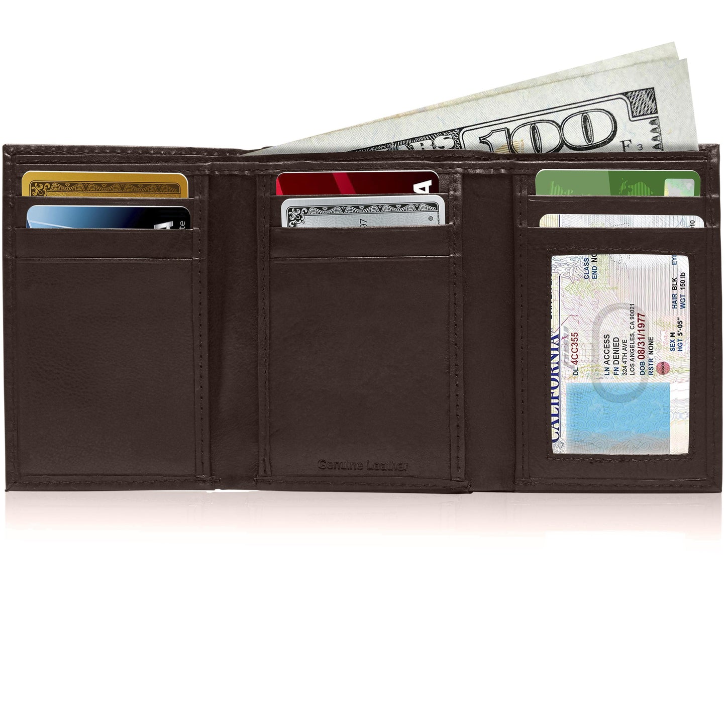 Slim Trifold Wallet With ID Window