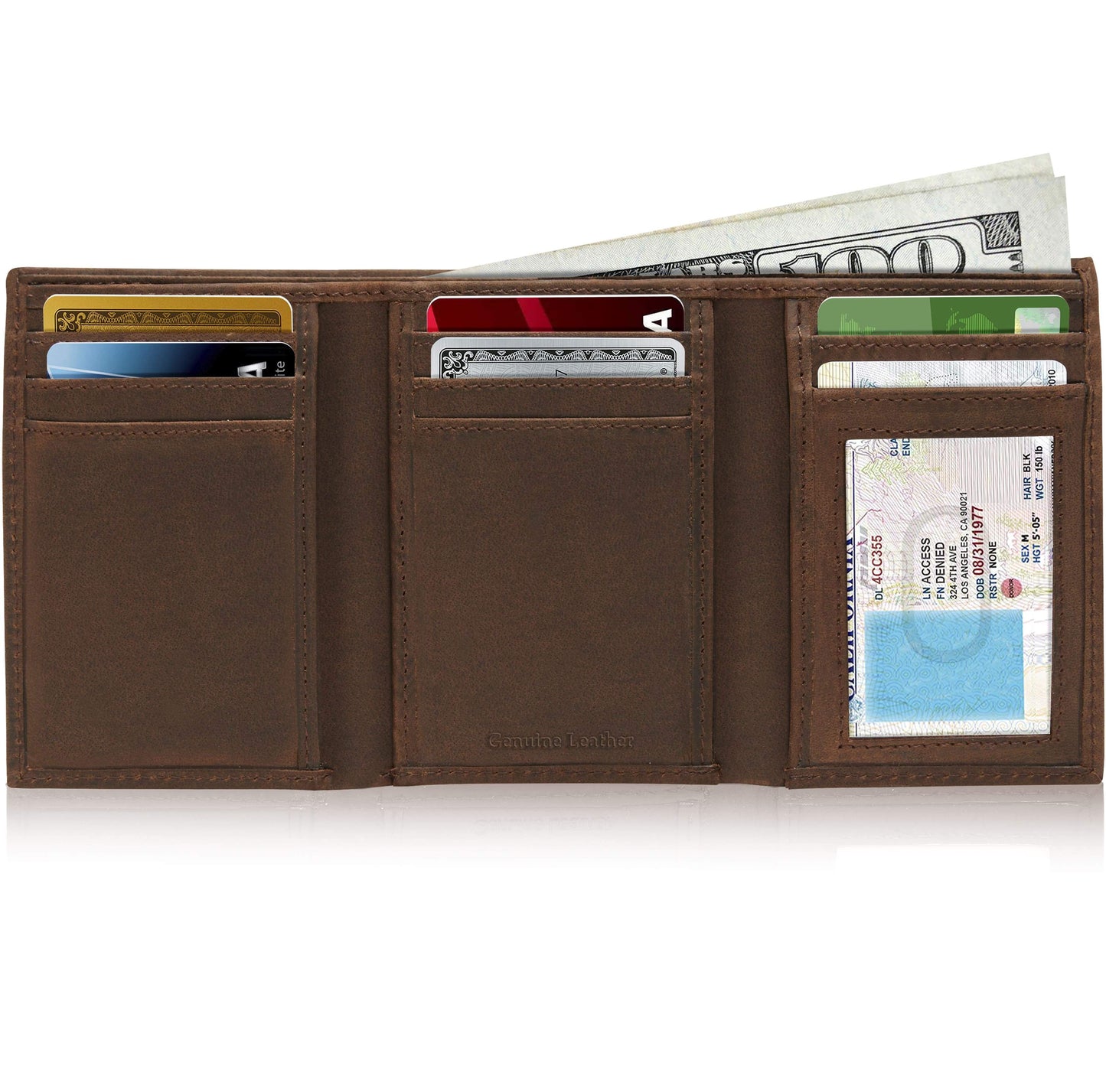 Slim Trifold Wallet With ID Window