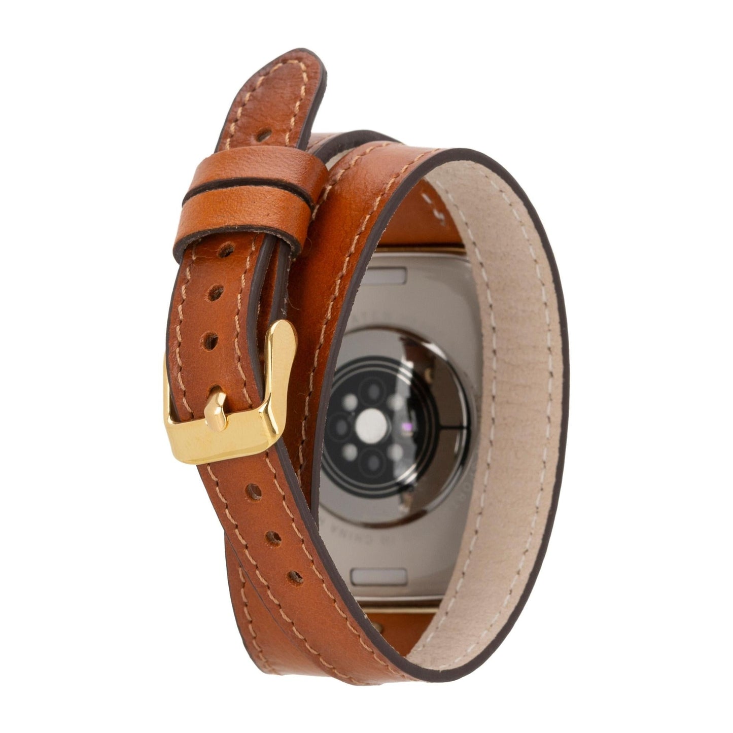 Syracuse Double Tour Leather Bands for Apple Watch 9, Ultra 2 and SE