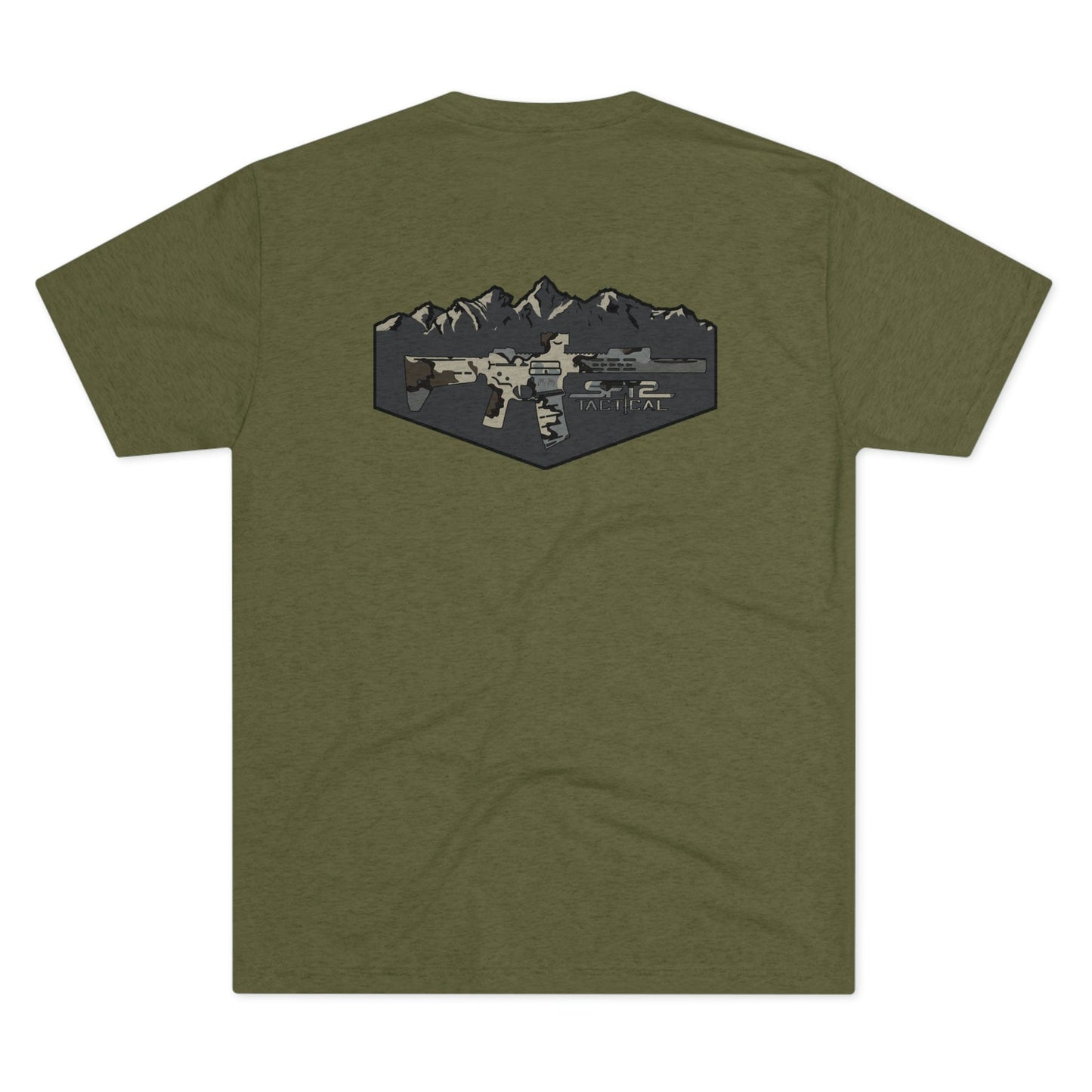 Camo Logo Mountain - Tri-Blend Crew Tee
