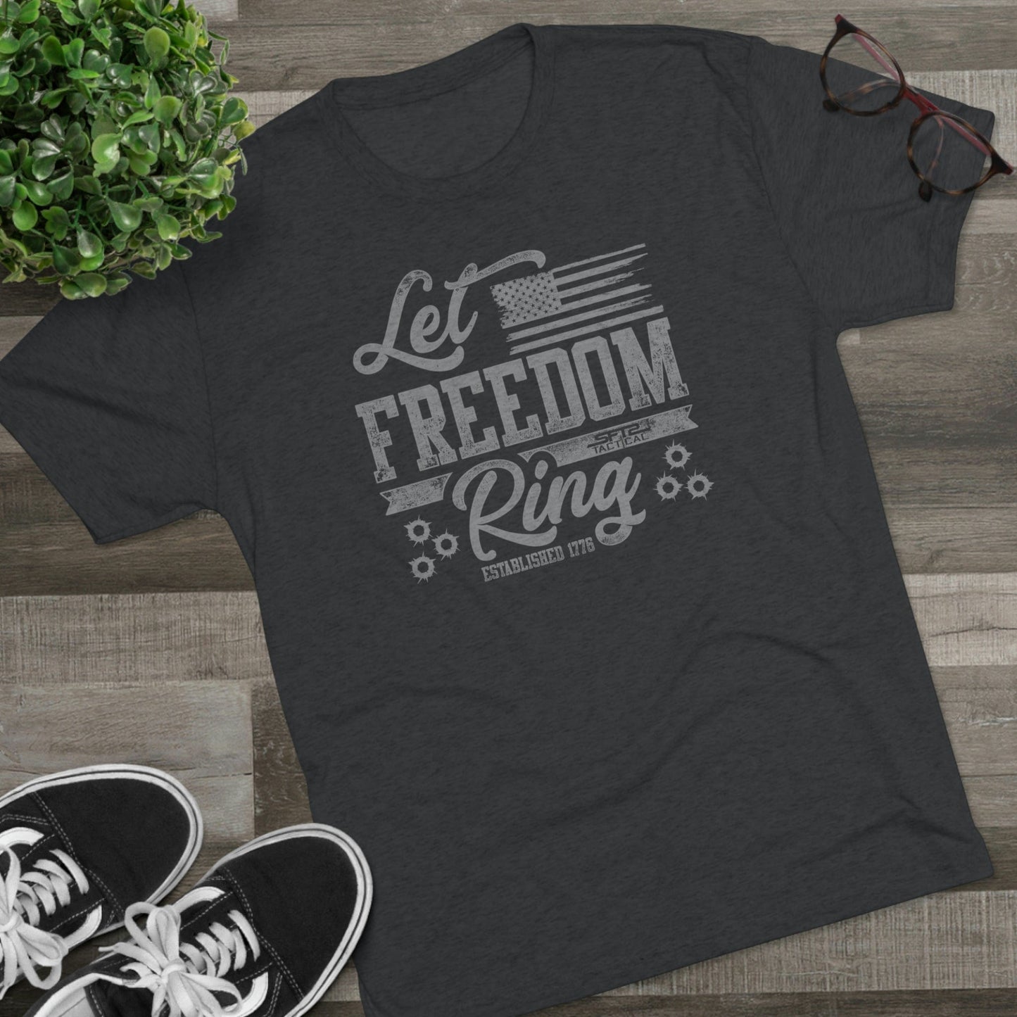 Let Freedom Ring - Tri-Blend Crew Tee