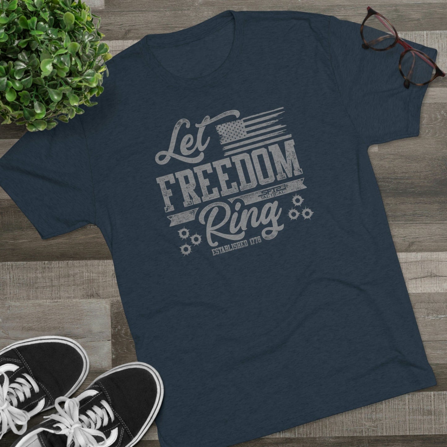Let Freedom Ring - Tri-Blend Crew Tee