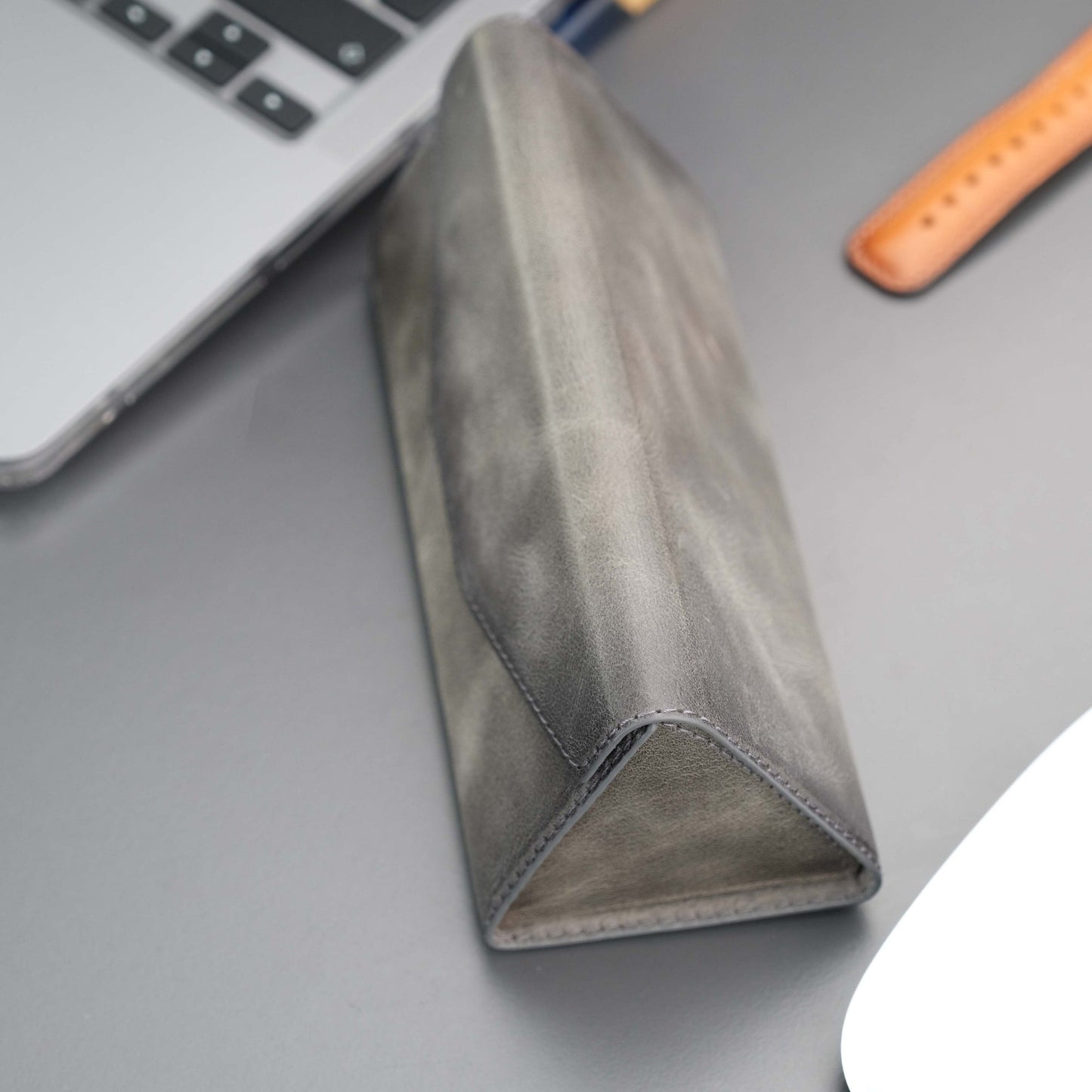 Triangle Leather Glasses Case – Vintage Eyewear Holder