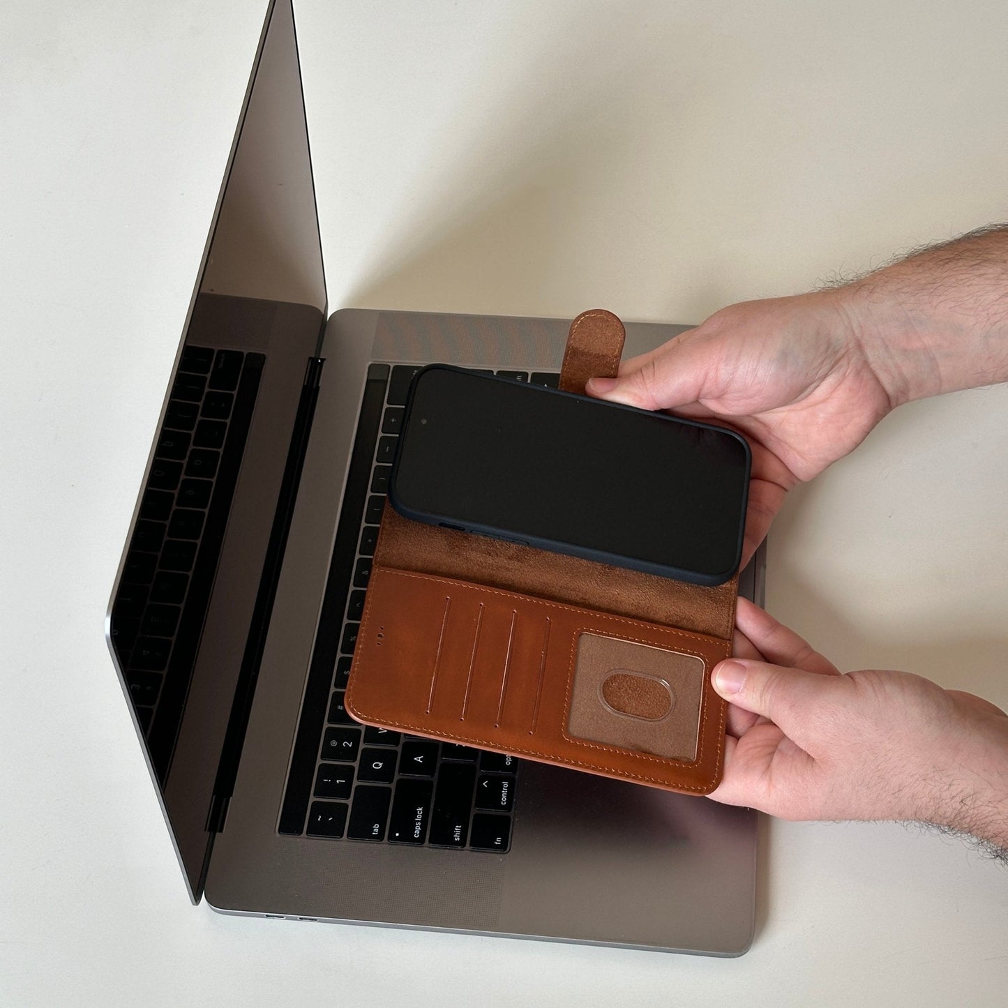 Vegas Premium Leather iPhone 15 Plus Wallet Case with MagSafe | Detachable RFID Blocking Luxury Wallet