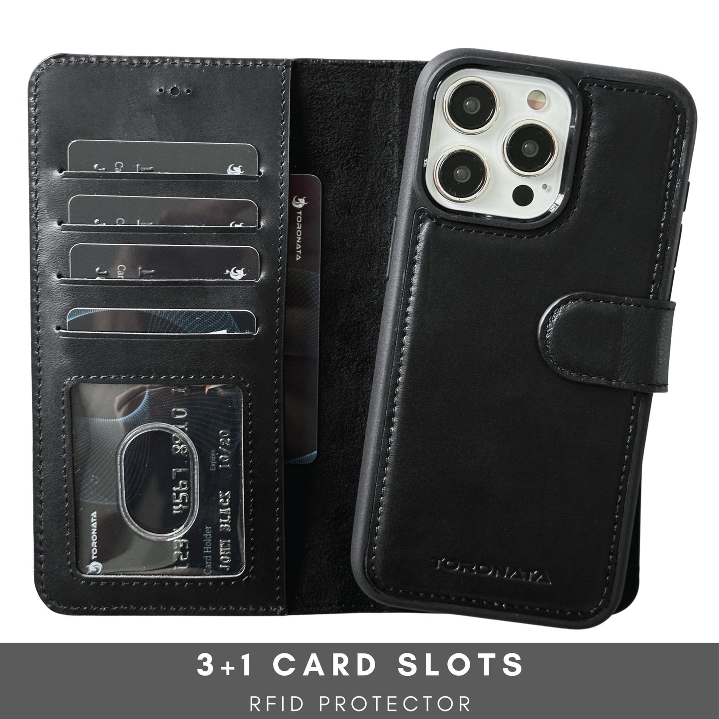 Vegas Premium Leather iPhone 15 Wallet Case with MagSafe | Detachable RFID Blocking Luxury Wallet