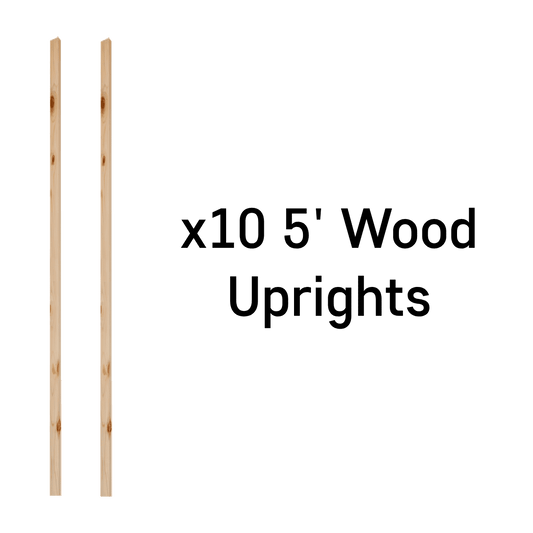 Wood 5 Foot Uprights x10