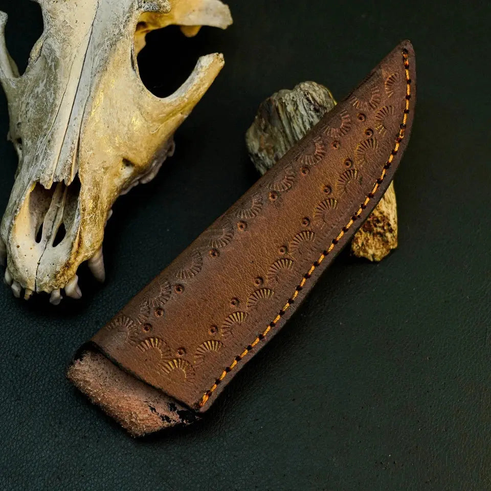 Cedar Ridge Stainless Steel Hunting Knife – Full Tang Micarta Handle