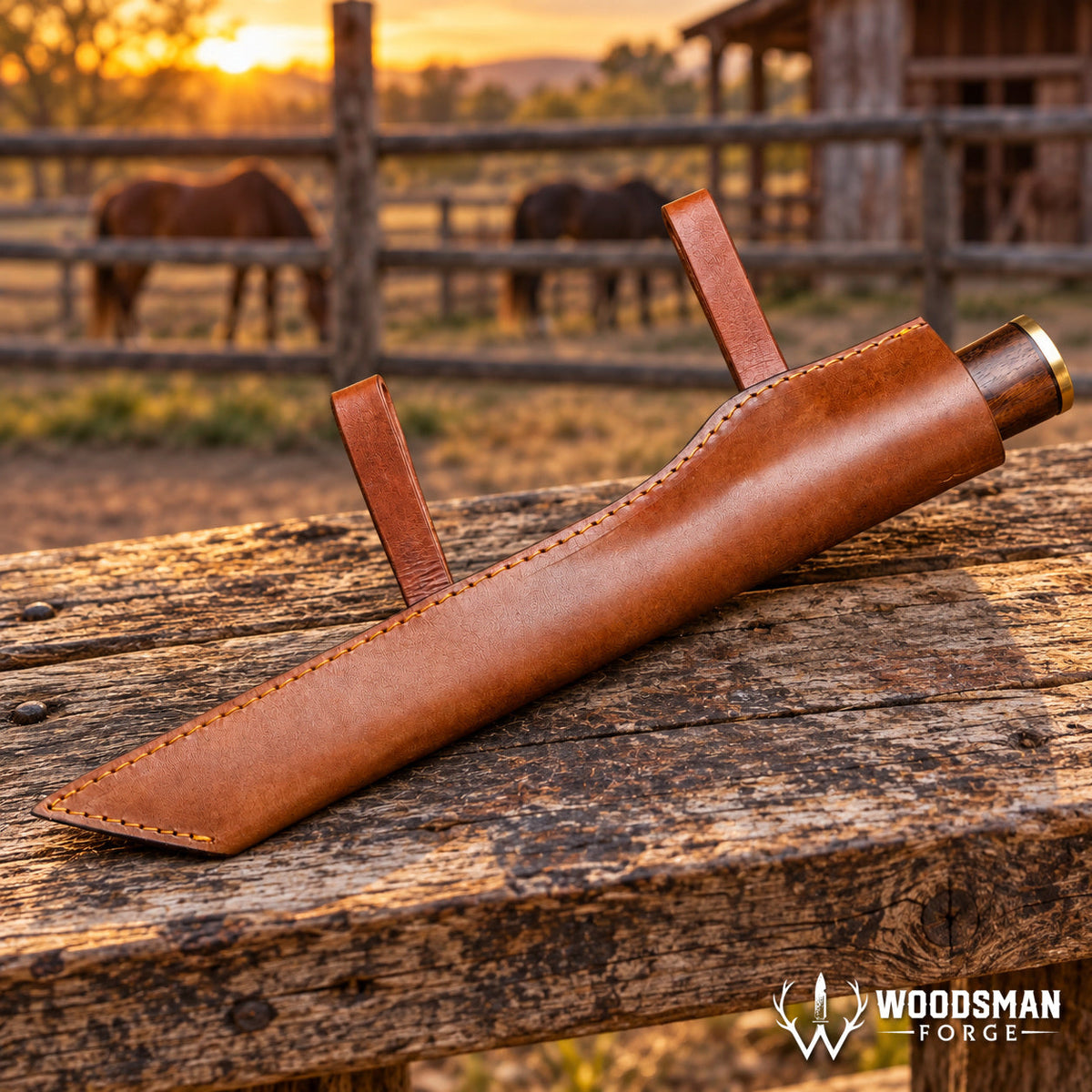 Walnut Trailcrest™ Carbon Steel Seax Knife – Walnut Handle & Brass