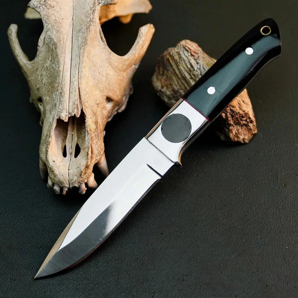 8.7" Handmade Hunting Knife – Full Tang Stainless Steel Resin Handle