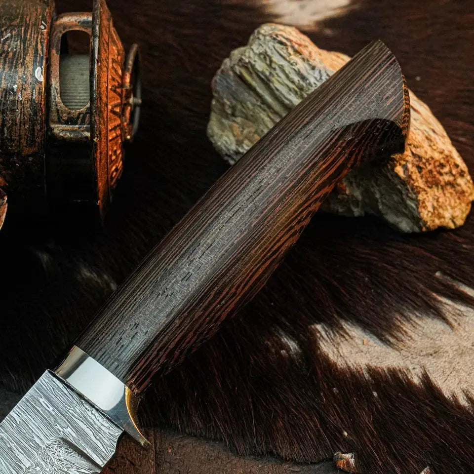 9.2" Handmade Hunter Skinner Knife – Stainless Steel, Wood Handle & Sheath