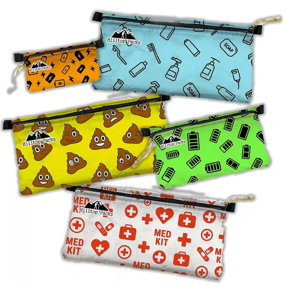 Zipper Pouches KIT Patterns Ultralight D50T fabric