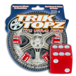 Trik Topz Valve Caps Dice Valve Cap - Red 4Pk