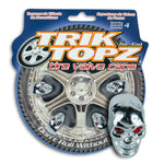 Trik Topz Valve Caps Skull Head Valve Cap - Chrome 4Pk